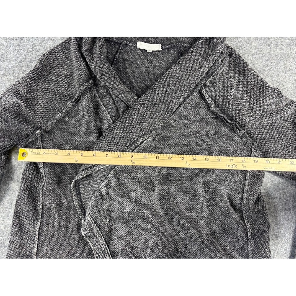 Distressed Knit Sweater M Gray Black White Oversized Grunge Chunky - Picture 8 of 9